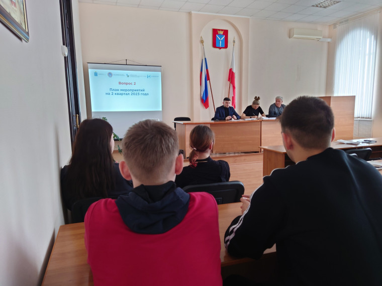 Второе заседание Молодёжного Совета Пугачёвского муниципального района 28 февраля 2023 года.